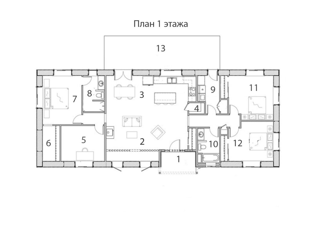 План 1 этажа
