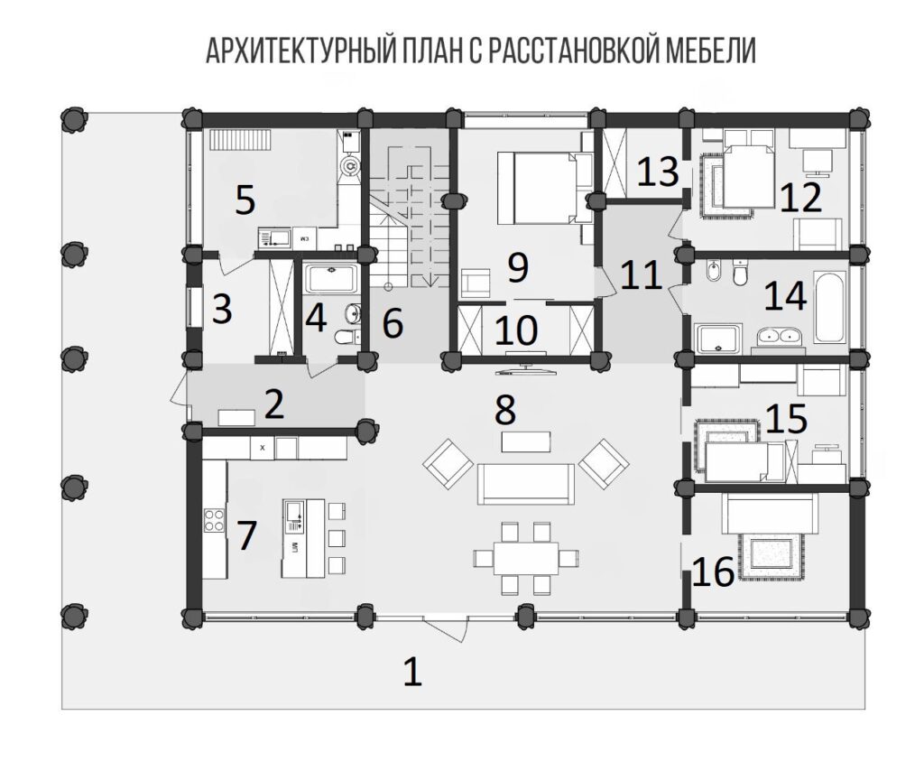 План 1 этажа